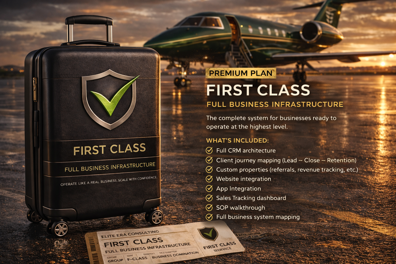 First class business infrastructure plan First class business infrastructure plan
